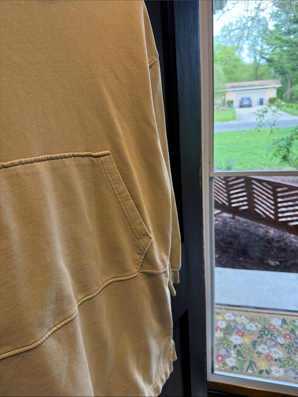 7 For All Mankind Sage Green Pullover Hoodie - Picture 7 of 8